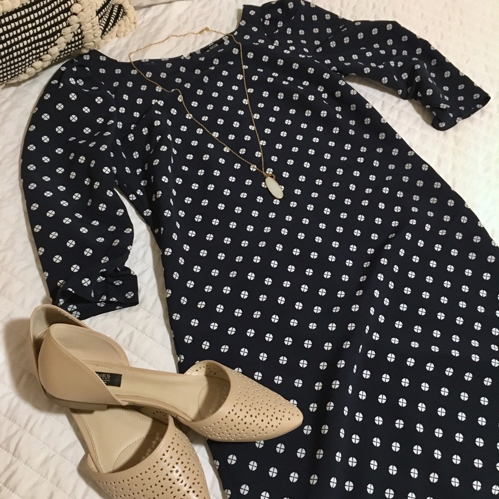 Navy/White Dress